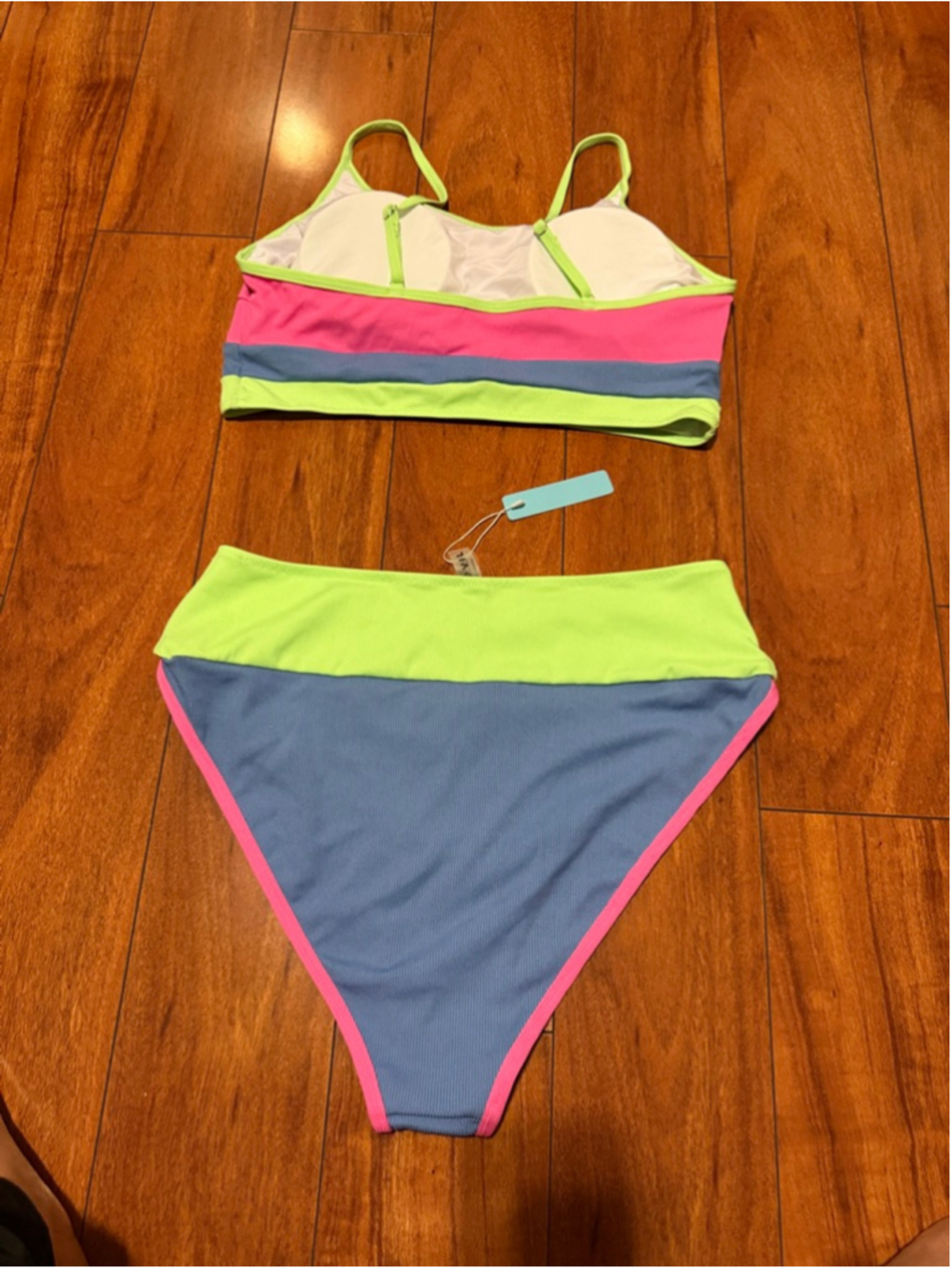 Women's POP VIL Bikini Set Plus Size xxL Pink Blue Green - Picture 3 of 8
